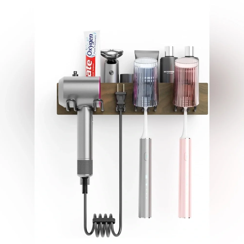 *NIB Hair Dryer Holder,Wall-Mounted Bathroom Organizer